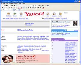 HTML Dokument (Yahoo! Seite) eingef�gt in ActionTest Demo