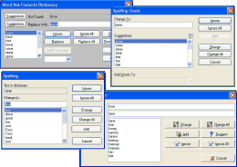 Rechtschreibpr�fungen: EDSSpell, HunSpell, VSSpell 8, VSSPell 3, ASpell, LS Speller (ISpell und CSAPI)
