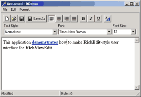 Demo: Editor mit traditioneller Benutzeroberfl�che