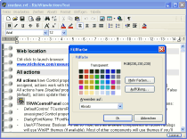 Hauptfenster der ActionTest Demo Hauptfenster der ActionTest Demo