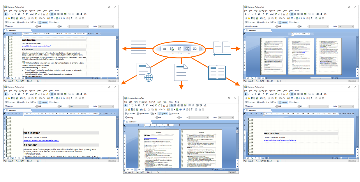 Ansichten: Entwurf, Weblayout, Drucklayout, Seitenweise, Lesemodus Ansichten: Entwurf, Weblayout, Drucklayout, Seitenweise, Lesemodus
